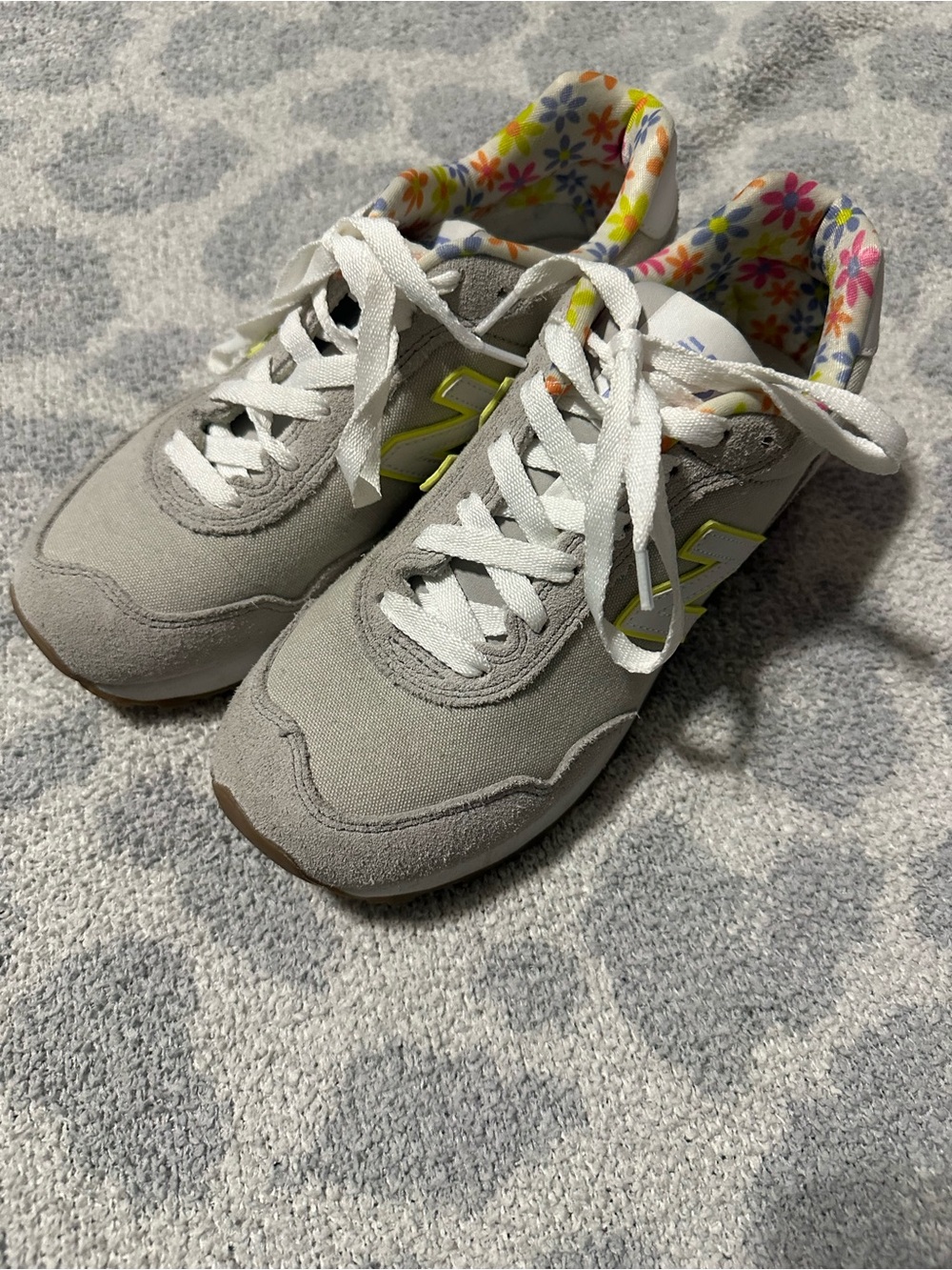 Womens New Balance Sneakers with Floral Lining